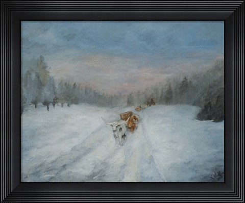 Framed Journey Through the Snow IV Print