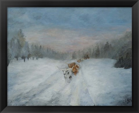 Framed Journey Through the Snow IV Print