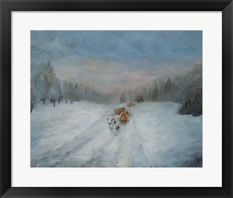 Framed Journey Through the Snow IV Print