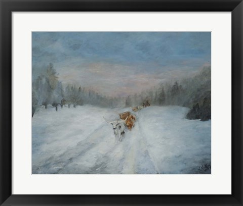 Framed Journey Through the Snow IV Print