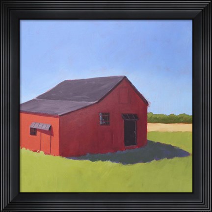 Framed Primary Barns V Print
