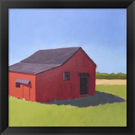 Framed Primary Barns V Print