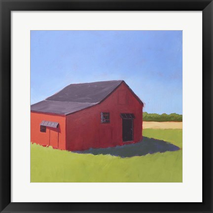 Framed Primary Barns V Print