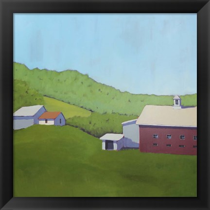 Framed Primary Barns VI Print