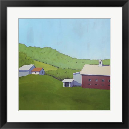 Framed Primary Barns VI Print