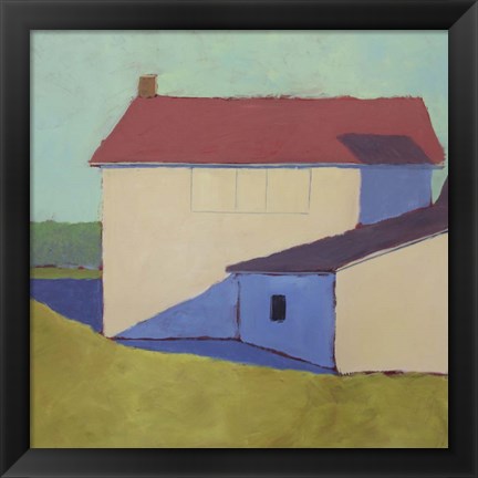 Framed Primary Barns VII Print