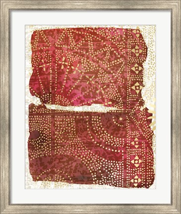 Framed Glimmer Sari I Print