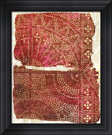 Framed Glimmer Sari I Print