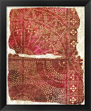 Framed Glimmer Sari I Print