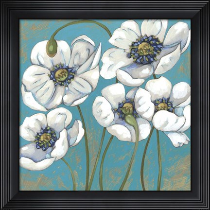 Framed Lakeside Poppies II Print