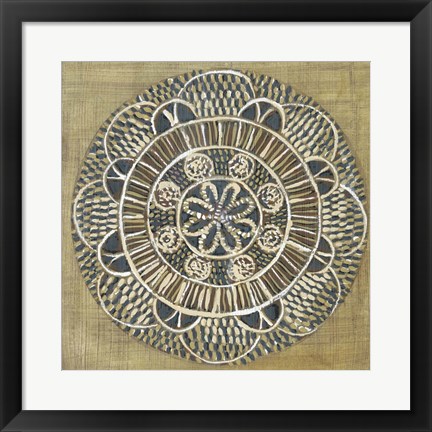 Framed Woven Round II Print