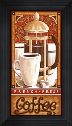 Framed French Press Coffee Print