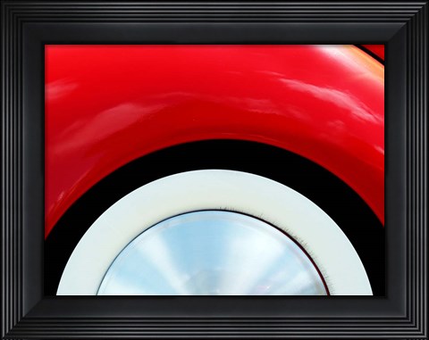 Framed 39 wheel and fender Print