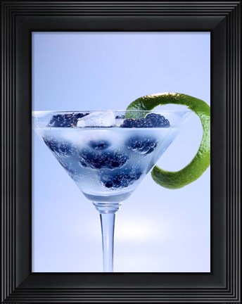 Framed Berries And Gin 1 Print