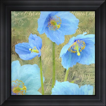 Framed Blue Poppies Print