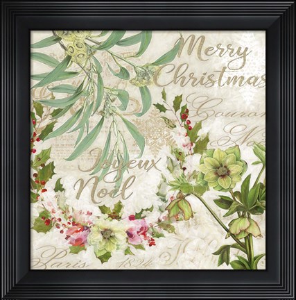 Framed Merry Christmas I Print