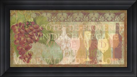 Framed Wining and Dining - Rose Wine Print