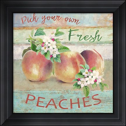 Framed Farmers Market Peaches Print