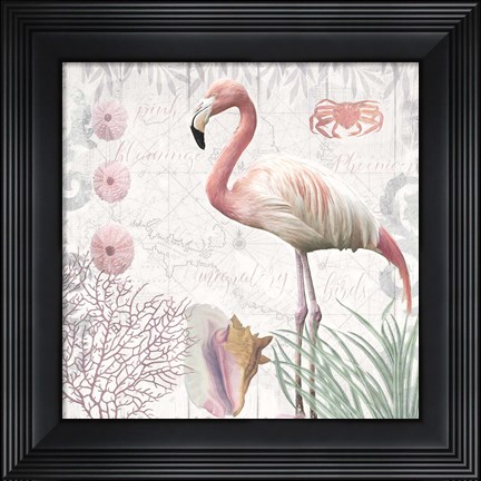 Framed Waders I Flamingo Print