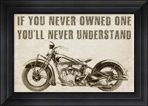 Framed Two Wheels Indian 2 Print