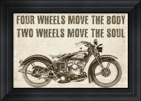 Framed Two Wheels Move The Soul Print