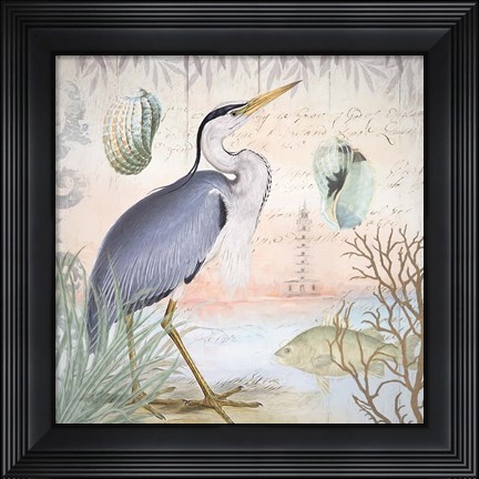 Framed Waterside Birds I Print