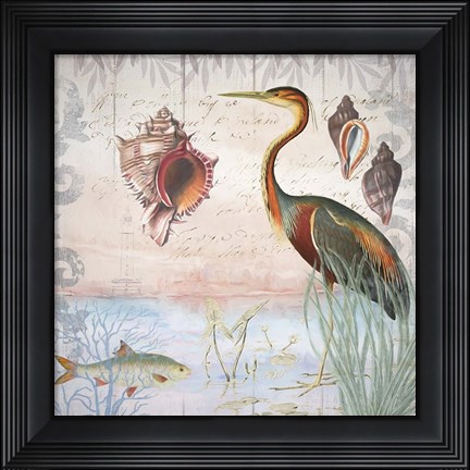 Framed Waterside Birds II Print