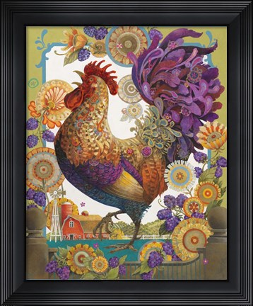 Framed Cock of the Walk Print