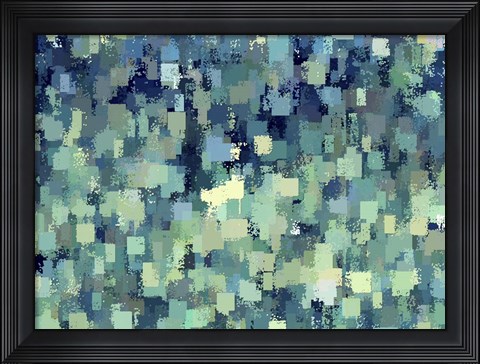 Framed Blue Green Blues Print