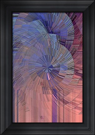 Framed Pink, Blue and Purple Print