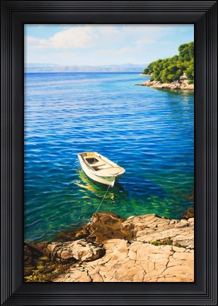 Framed Rocky Shore Print