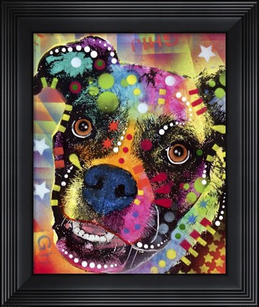 Framed Boxer Cubism 2 Print