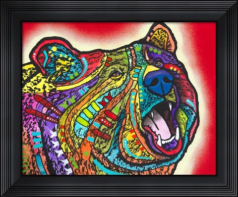 Framed Roaring Bear Print