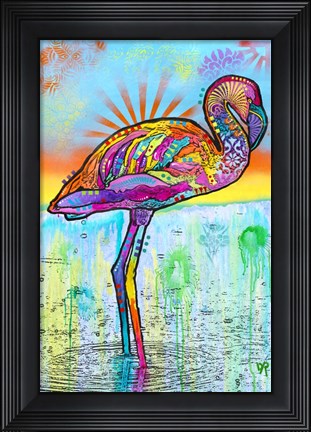 Framed Pink Flamingo Print