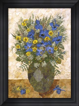 Framed Bouquet In Vase 4 Print