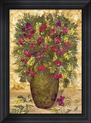 Framed Bouquet In Vase 5 Print