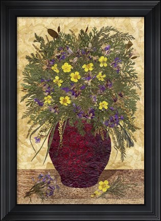 Framed Bouquet In Vase 6 Print