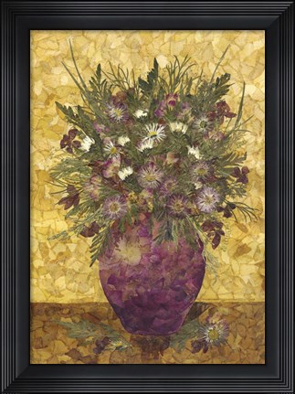 Framed Bouquet In Vase 9 Print