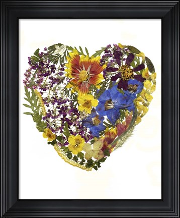 Framed Flower Heart 1 Print