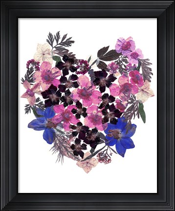 Framed Flower Heart 2 Print
