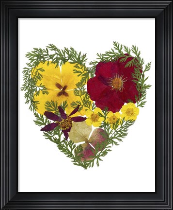 Framed Flower Heart 3 Print