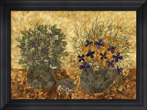 Framed Still Life With Two Vases 2 Print