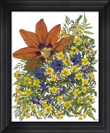 Framed Dried Flowers 4 Print