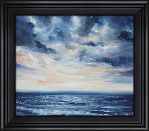 Framed Deep Blue Print