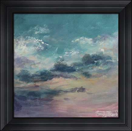 Framed Head in the clouds Print