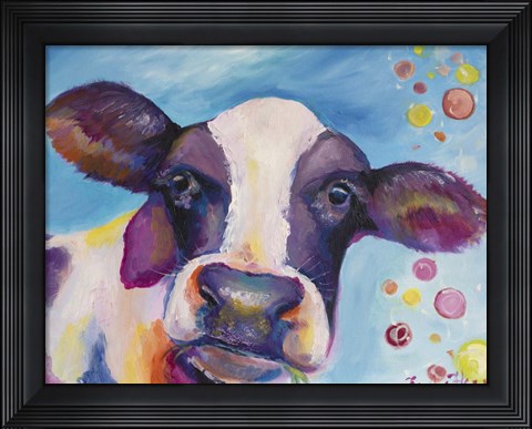 Framed Mrs Cow Print