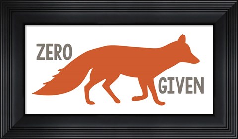 Framed Fox Zero Print