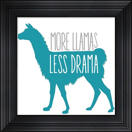 Framed Llama Drama Print