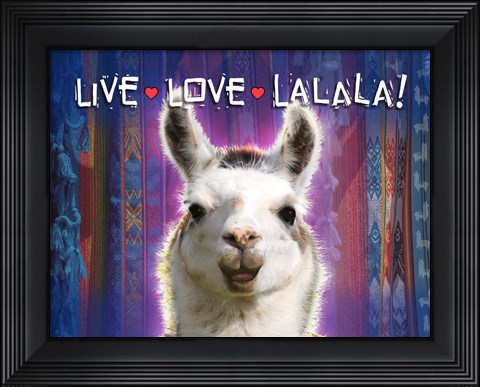 Framed Live Love Lalala Print