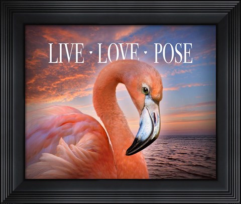 Framed Live Love Pose Print